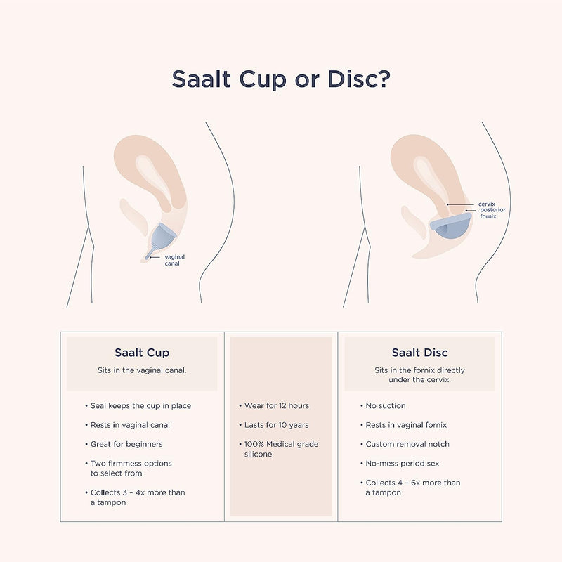 Soft Menstrual Cup – Reusable Period Cup – Made for Comfortable, Leak-Free Protection up to 12 Hours – BPA & Latex Free – Includes Cup & Carry Bag (Regular Grey/Small Desert Blush)