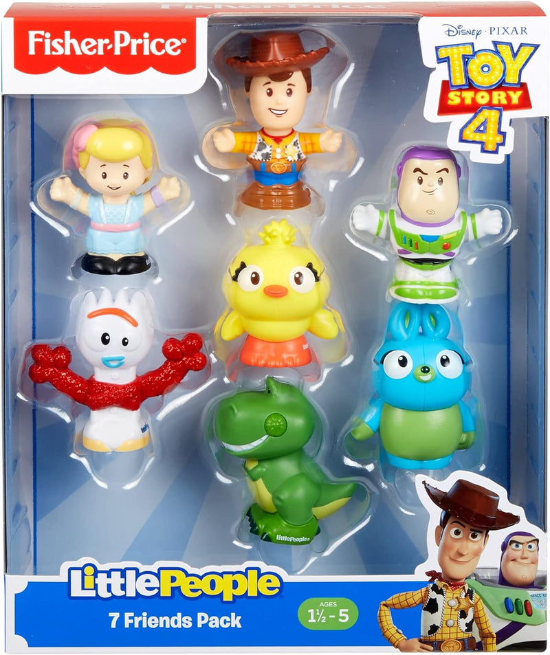 Little People Toddler Toy Disney Toy Story 7 Friends Figure Set with Woody & Buzz Lightyear for Pretend Play Ages 18+ Months (Amazon Exclusive)
